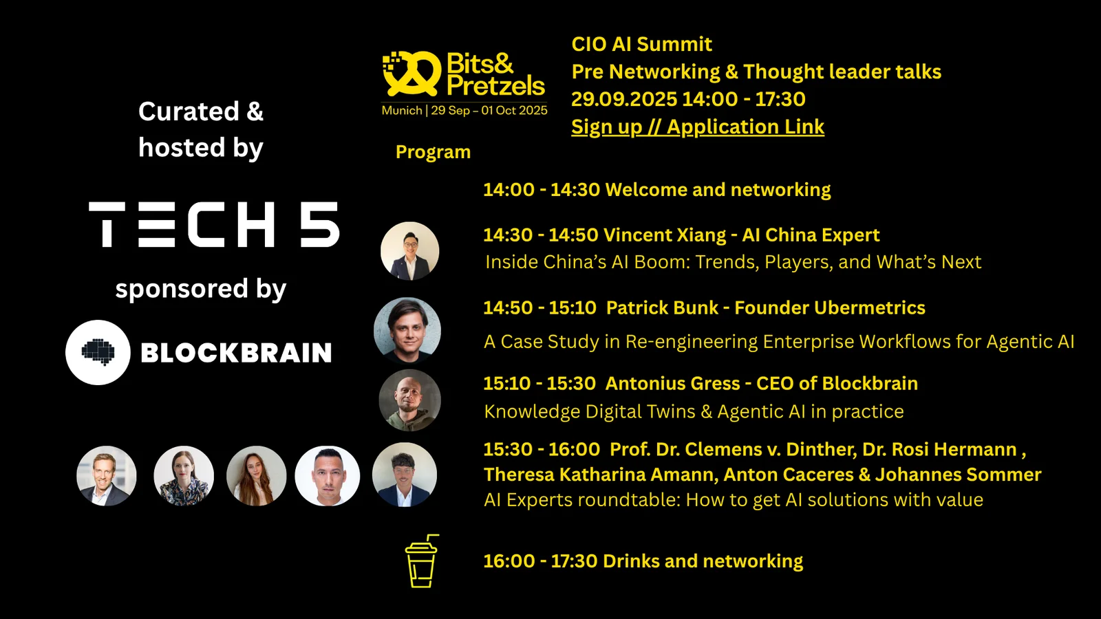 Agenda: CIO AI Summit @ Bits & Pretzels