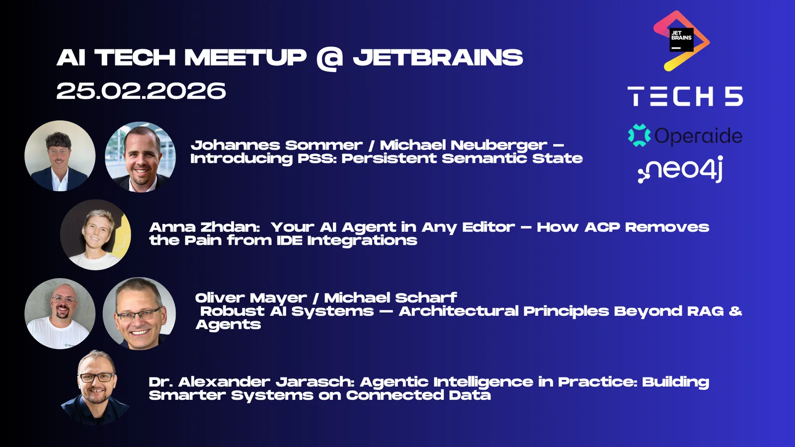 Agenda: AI Tech Meetup @ JetBrains
